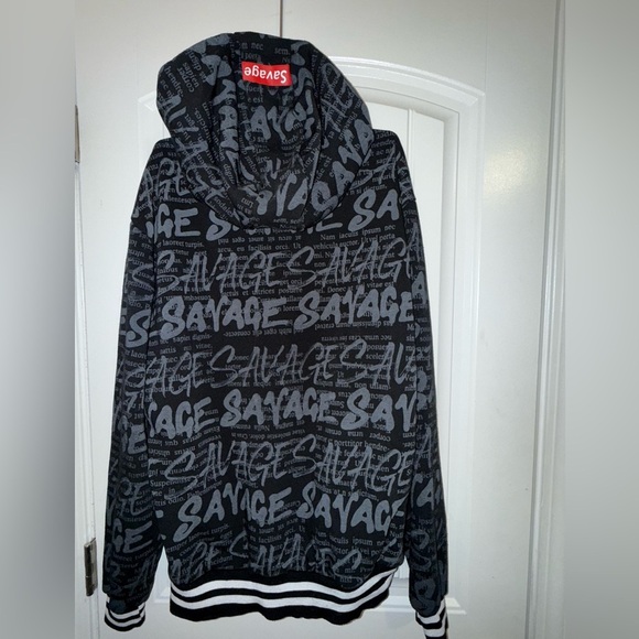 Encrypted  Hoodie Savage Sweatshirt Long Sleeve Sz XL - Picture 9 of 13